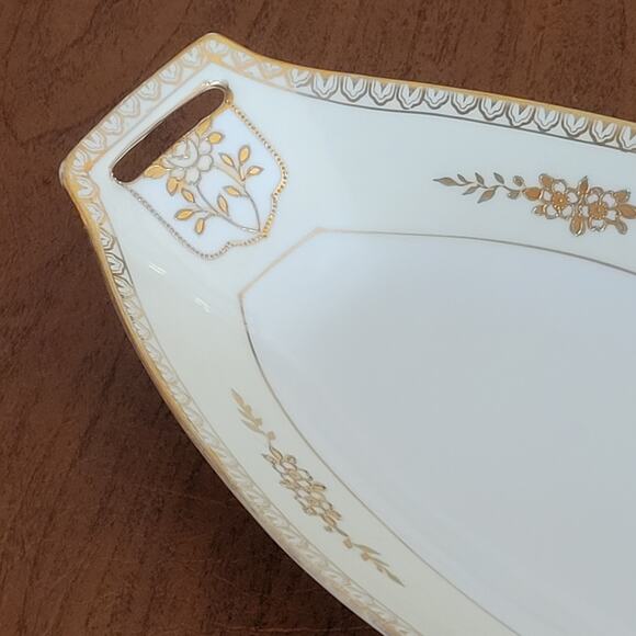 Vintage Noritake Gold Moriage Celery Dish Serving tray - Picture 7 of 16